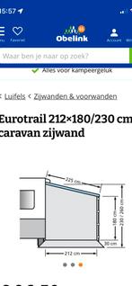 Eurotrail luifel zijwand met raam, Caravans en Kamperen, Zo goed als nieuw