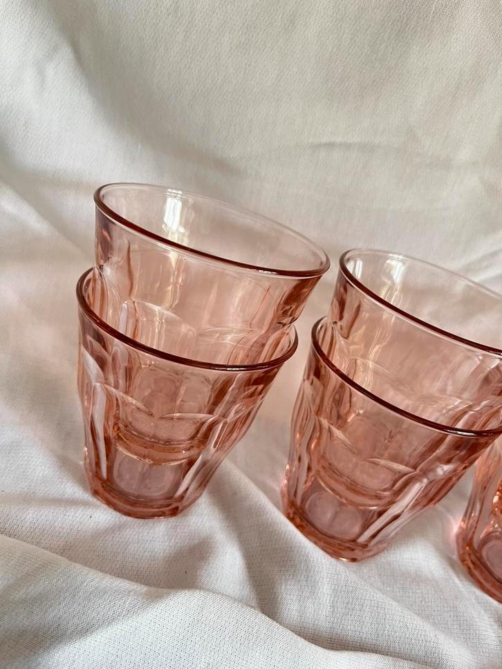6 nieuwe roze Duralex water of sapglazen 25 cl, Huis en Inrichting, Keuken | Servies, Nieuw, Glas of Glazen, Overige stijlen, Glas