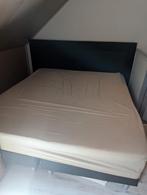 Boxspring 1,8m bij 2m, Ophalen, Gebruikt, Zwart, Tweepersoons