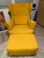 Fauteuil Stantmon Ikea geel met poef, Huis en Inrichting, Ophalen, 75 tot 100 cm, 50 tot 75 cm