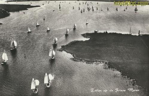 Zeilen op de Friese Meren [KRST005-2180, Verzamelen, Ansichtkaarten | Nederland, Gelopen, Friesland, 1960 tot 1980, Verzenden