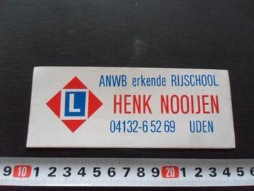 sticker uden ANWB erkende rijschool henk nooijen beschikbaar voor biedingen