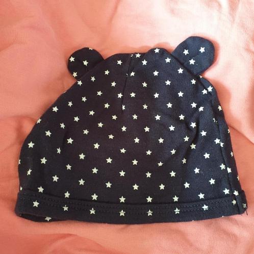 Stoer mutje, blauw, sterretjes. Met oren. Mt 62/68., Kinderen en Baby's, Babykleding | Maat 62, Zo goed als nieuw, Meisje, Overige typen