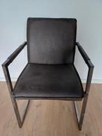 6 antracietgrijze eetkamerstoelen, Ophalen, Zo goed als nieuw, Grijs