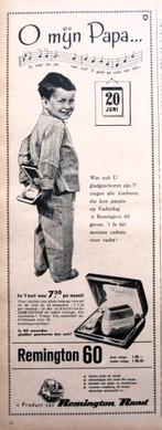 16 vintage reclames Remington 54-68 scheerapparaat klok, Ophalen of Verzenden, Gebruikt, Reclamebord