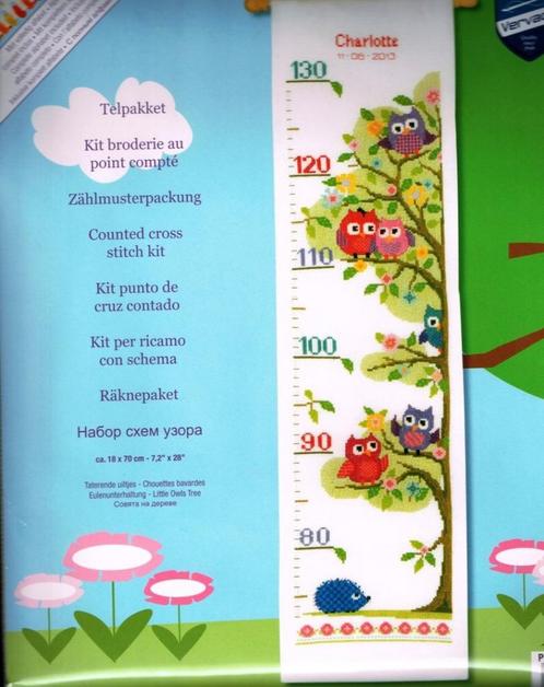 Cado koopje vervaco borduurpakket  groeimeter uiltjes op tak, Hobby en Vrije tijd, Borduren en Borduurmachines, Nieuw, Borduurpakket