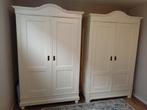 2 antieke kleding kasten New White van Het Inboedelhuis, 100 tot 150 cm, Met hangruimte, Zo goed als nieuw, 50 tot 75 cm