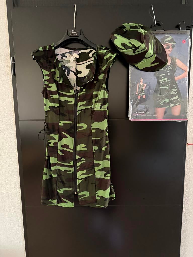 Carnaval kostuum - Fever Combat Girl - Maat 36, Carnaval, Ophalen of Verzenden, Zo goed als nieuw, Kleding