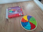 Houten Kleurenwiel Puzzel, 2 tot 4 jaar, Zo goed als nieuw, Van hout, Meer dan 50 stukjes