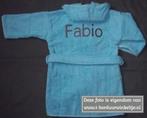 Badjas Licht Blauw geborduurd met naam(baby of kind,2 maten), Ophalen of Verzenden, Nieuw, Kraamcadeau