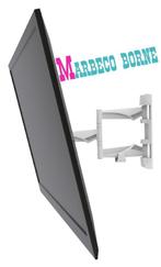 TV muurbeugel volledig beweegbaar 42 - 70" Alumi, staal wit, Nedis, Nieuw, Info@marbeco.nl, Ophalen of Verzenden