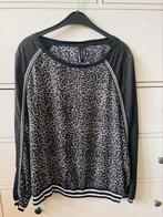 Marc Cain mooie zwarte blouse met luipaard print maat 5 = 42, Maat 42/44 (L), Zo goed als nieuw, Zwart, Verzenden