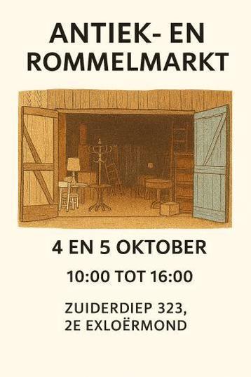Overdekte antiek-en rommelmarkt 4 en 5 oktober beschikbaar voor biedingen