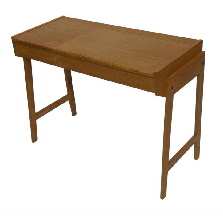 Vintage Kaptafel Compact Bureau Eiken Jaren 70 Design, Huis en Inrichting, Tafels | Kaptafels, Gebruikt, Minder dan 100 cm, 50 tot 100 cm