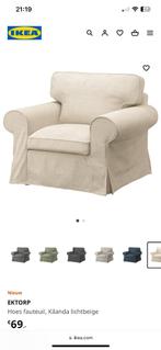 GEZOCHT: Ikea Ektorp hoes fauteuil Kilanda Beige, Ophalen of Verzenden, 75 tot 100 cm, Zo goed als nieuw