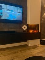 Op maat gemaakt TV-meubel + Dimplex Inzethaard, Ophalen of Verzenden, Zo goed als nieuw, Inbouwhaard, Elektrische haard