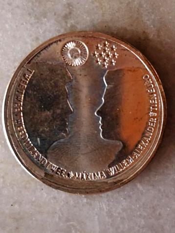 Zilveren 10 euro 2002 huwelijksmunt Maxima Willem-Alexander 