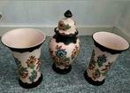 Vazen,Keramiek,Gouda,Modica,plateel,creme,120,366,Brocante, Ophalen of Verzenden