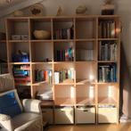 2 gratis boekenkasten beukenfineer, Huis en Inrichting, Kasten | Boekenkasten, Ophalen, 200 cm of meer, Zo goed als nieuw, 200 cm of meer