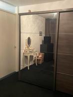 kledingkast met spiegel, Huis en Inrichting, Kasten | Kledingkasten, Ophalen, Eikenhout, 150 tot 200 cm, Met hangruimte