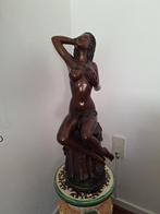 Bronzen erotisch beeld naakte vrouw H70cm x 30cm x 30cm., Antiek en Kunst, Antiek | Koper en Brons, Brons, Ophalen