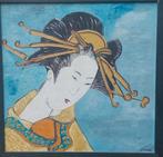 Schilderij Japans figuur, Antiek en Kunst, Ophalen