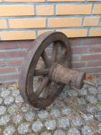 Antieke Karrenwiel, doorsnee 43 cm, Ophalen, Gebruikt