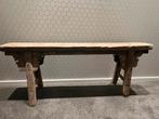 Houten Bankje, Ophalen, 100 tot 150 cm, Teakhout, Rechthoekig