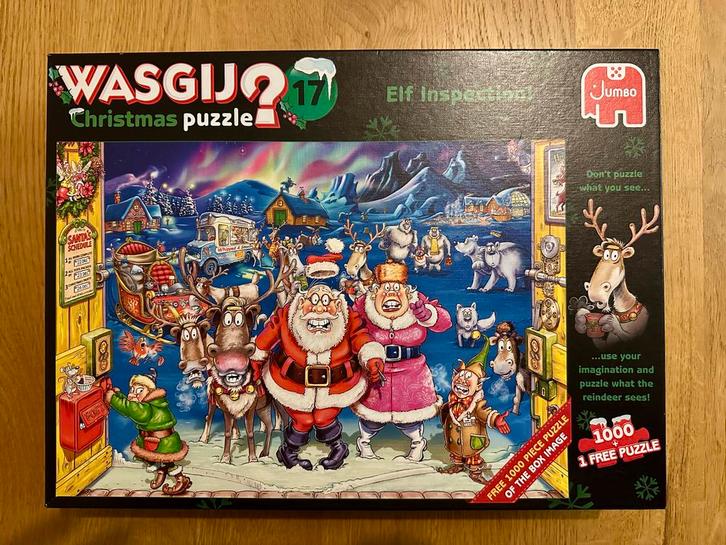 Wasgij Puzzel 17 Kerstmis - Elf Inspectie (2 Puzzels), Hobby en Vrije tijd, Denksport en Puzzels, Zo goed als nieuw, Ophalen