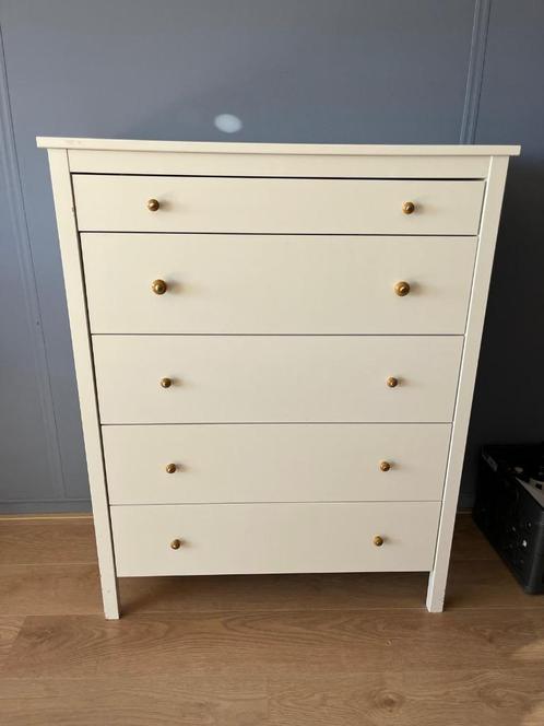 Ladekast wit, Huis en Inrichting, Kasten | Ladekasten, Gebruikt, 100 tot 150 cm, 50 tot 100 cm, 25 tot 50 cm, 5 laden of meer