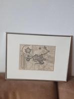 zeldzame orig gravure 1747 Bergen-op-Zoom met vestingwerken, Antiek en Kunst, Ophalen