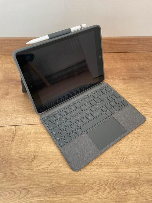 Apple iPad 128GB met Logitech toetsenbord en Apple pencil, Computers en Software, Apple iPads, Zo goed als nieuw, Apple iPad, 10 inch