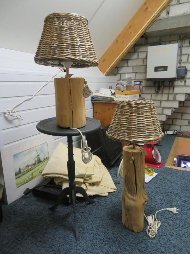 schemerlampen, Huis en Inrichting, Lampen | Tafellampen, Zo goed als nieuw, Minder dan 50 cm, Hout, Ophalen of Verzenden