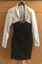 Zwarte jurk met grijze bolero maat M, Maat 38/40 (M), Ophalen of Verzenden, Zo goed als nieuw, Zwart