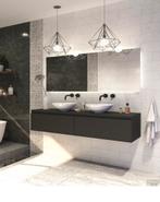 badkamer meubel eros mat zwart 160 breed, 150 tot 200 cm, Minder dan 100 cm, 25 tot 50 cm, Overige typen