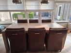 Sciara eetkamerstoelen 6x, Huis en Inrichting, Stoelen, Ophalen, Gebruikt, Bruin, Stof