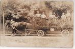 Praalwagen uit optocht (?) Fotokaart paard en wagen /, Verzenden, 1920 tot 1940, Ongelopen, Cultuur en Media