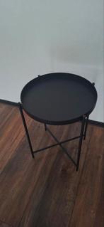 Stijlvolle zwarte bijzettafels 2, Huis en Inrichting, Ophalen, Minder dan 45 cm, Minder dan 55 cm, Metaal of Aluminium