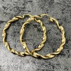 14 karaat gouden wokkels oorbellen nieuw, Ophalen of Verzenden, Zo goed als nieuw, Goud