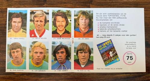 Vanderhout Top Voetbal 77 - 78  voetbalplaatjes reclamevel, Verzamelen, Sportartikelen en Voetbal, Zo goed als nieuw, Poster, Plaatje of Sticker
