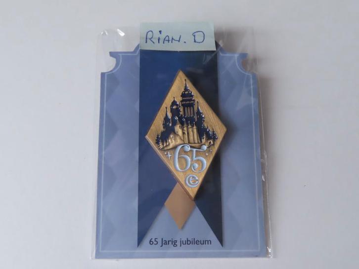 Efteling pin 65 jaar Efteling, Verzamelen, Efteling, Nieuw, Button of Speldje, Ophalen