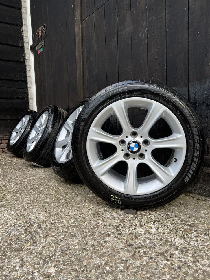 Originele bmw 3 serie 4 serie velgen 5x120 17” zomer set, Auto-onderdelen, Banden en Velgen, Banden en Velgen, Zomerbanden, 17 inch