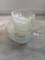 Vintage glazen appel schaaltjes set, Ophalen of Verzenden
