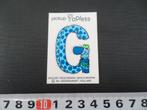 sticker pickup poplets blauw letter G, Ophalen, Zo goed als nieuw