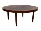 Vintage Houten Ronde Salontafel Jaren 60 Design, 50 tot 100 cm, 100 tot 150 cm, Vintage, Zo goed als nieuw