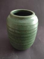 retro Ravelli groen keramiek vaas met spikkelglazuur H 20 cm, Antiek en Kunst, Antiek | Keramiek en Aardewerk, Ophalen