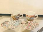 Kop en Schotel met de Kaart (Maastricht) en (Amsterdam), Ophalen of Verzenden, Zo goed als nieuw, Wedgwood, Kop(pen) en/of Schotel(s)