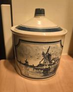 Vintage stroopwafelpot Delftse Blauw Marynissen keramiek, Ophalen of Verzenden
