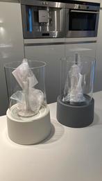 Tafel Gusta bio-ethanol haard 1x beige 1x grijsnieuw, Ophalen, Nieuw, Vrijstaande haard, Overige soorten