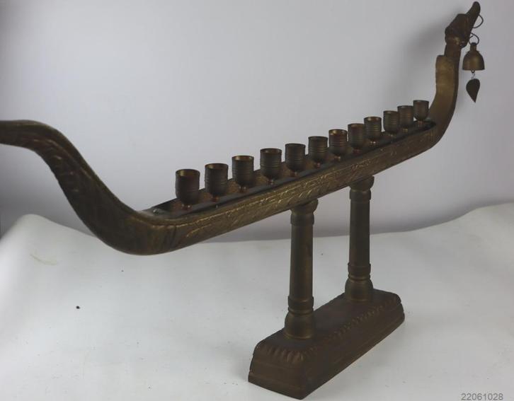 Set grote draken boot kandelaren, Huis en Inrichting, Woonaccessoires | Boeddhabeelden, Gebruikt, Ophalen